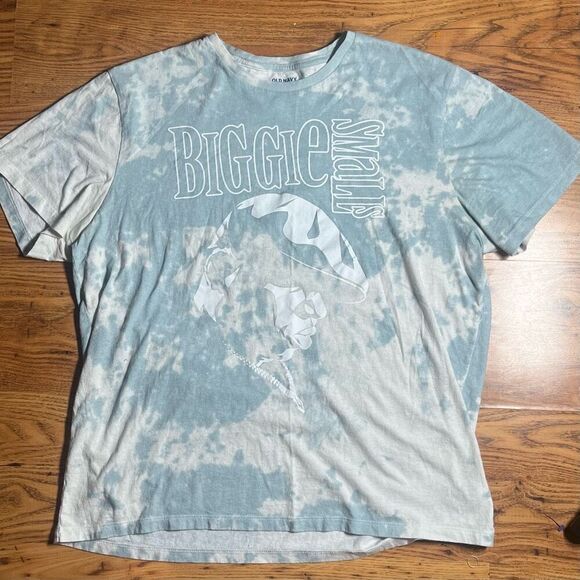 Old Navy Other - Old Navy Biggie Smalls Blue Tie Dye Mens short Sleeve T Shirt Sz XL
